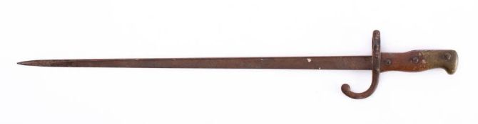 A World War One period British 1907 pattern bayonet: together with a French Gras bayonet (lacks