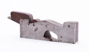 A steel Norris shoulder plane: with mahogany infill, stamped 'Norris ,London' and '1' ,