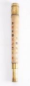 A brass single draw telescope by Henry Barrow & Co,