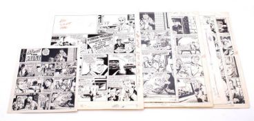 Original Comic Artwork. Three panels of 'Paul Young' by Steve McGarry for Look-In Magazine, No.