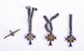 Two Third Reich period Mother's Crosses, 3rd Class: including a first pattern example,
