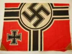 A replica Third Reich style naval pennant: 34 x 49cm,