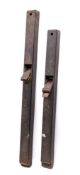 A 5ft 11inch cooper's plane: together with one other 5ft example, both with irons by Rogerson,