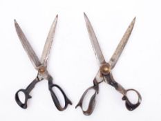 A pair of late 19/early 20th century tailor's shears by T Wilkinson & Son,