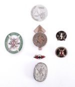 A Hitler Youth style Ski-ing Badge: stamped H & Co, Munchen,