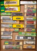 Minitrix N gauge. A boxed group of American outline locomotives and rolling stock: including No.