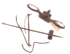 A 19th century pump drill: together with a Preston's Patent spoke shave (2)