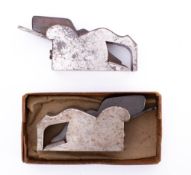 A little used Norris malleable iron bull nose with ebony wedge in original box: stamped 'Norris ,