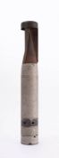 A World War II period inert German incendiary bomb: with tail fin, factory marks to the body, 35cm.