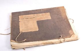 A WWII Fleet Chart folio 'South Coast of England and Adjacent Coast of France': blue cloth folio