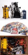 A group of unboxed 'Dr Who' figures : including 'Judoon Captain' , 'Cyberman', Darleks and others ,