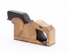 A steel soled solid gun metal bull nose rebate plane by Norris, London: stamped 'Norris,