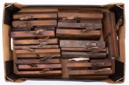 A group of eighteen beech moulding planes by W Greenslade,