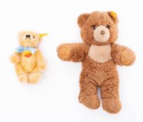 A group of three Steiff bears: comprising a white Original soft plush bear .