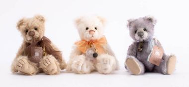 Three Charlie Bears 'Minimo' Collection bears designed by Isabelle Lee:'Dewdrop' 499/2000,