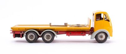 Shackelton, a Foden clockwork flatbed lorry: in yellow/grey livery, 32cm long.