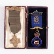 A WWI period ROAB silver gilt and enamel jewel: together with a ROSPA jewel (2) * Notes