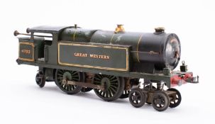 A Hornby 0 gauge 4-4-2 clockwork tank locomotive, No 4703: in GWR green livery, 29cm long.