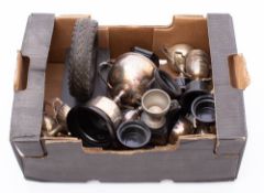 A collection of silver plated and other motoring trophies:.