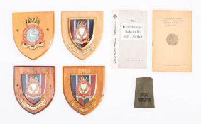 Four Air Training Corp Ward Room badges: together with a small group of military prints (a lot).