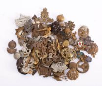 A collection of British Regimental cap badges: including York & Lancashire, RAF,