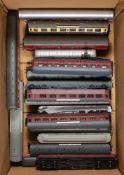 A collection of unboxed HO/OO scale passenger coaches: including Cornish Riviera Ltd. coaches.