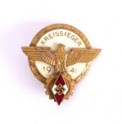 A Second World War German 1941 Kreis Victor's Badge in National Trade Competition: laurel wreath