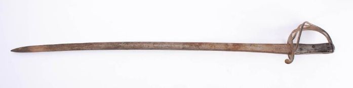 An 1853 pattern British Cavalry trooper's sword:, over painted ( poor condition).