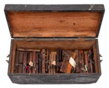 A collection of twenty three various moulding and scratch planes: including and adjustable plane by