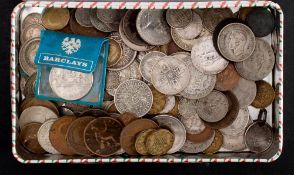 A collection of coins including pre 1920 and pre 1947 silver:
