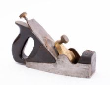 A Norris smoother : signed as per title, mahogany infill and closed handle,