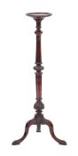 A Victorian mahogany torchere or vase stand in George II tate, late 19th century,
