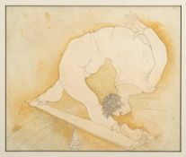 * Mervyn Laurence Peake [1911-1968]- The Acrobat,:- pen, ink and wash drawing, 24.5 x 29.