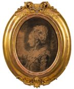 Circle of Benjamin West [1738-1820]- Portrait of a lady in profile, half-length,