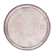 A George III circular silver salver, maker Peter & William Bateman, London, 1807: initialled,