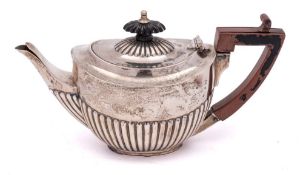A Victorian batchelor's silver teapot, maker William Hutton & Sons Ltd, London,