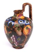 A Wood & Sons Bursley Ware ewer: of oviform with raised handle tube lined in the Pomona pattern,