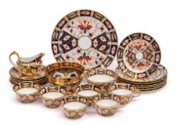 A mixed lot of Royal Crown Derby Imari teawares: comprising a part tea service, twenty one pieces,