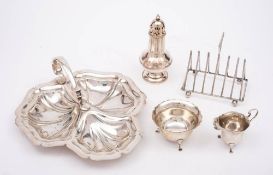 A silver two part tea service, maker Fattorini & Sons, Birmingham,