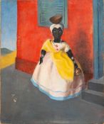 Continental School Circa 1936- Portrait of a South American lady in traditional dress,