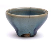 A small Chinese Jun ware bowl: with slightly incurved rim,