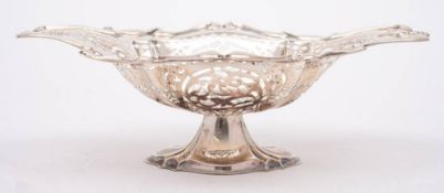 An Edward VII silver pedestal bonbon dish, maker Colen Cheshire, Chester,
