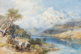 Attributed to Charles Rowbotham [1826-1904]- Scenes in the Italian Alps,:- two,