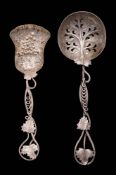 A Victorian silver preserve spoon, maker Hilliard & Thomason, Birmingham, 1859,