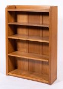 Workshop of Robert 'Mouseman' Thompson (Kilburn), an English oak 4' open bookcase,