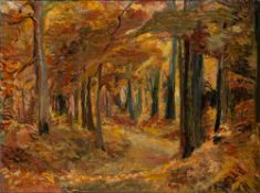 * Ronald Ossory Dunlop [1894-1973]- 'Autumn in Slindon Woods',