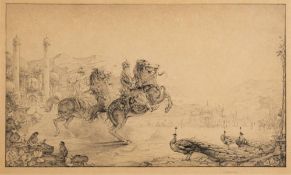 * Edward Julius Detmold [1883-1957]- The Morning Ride,:- etching,