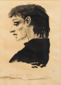 * Mervyn Laurence Peake [1911-1968]- Portrait of a young man,:- lithograph numbered 1/3 inscribed '.