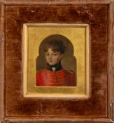 English School Circa 1815- Miniature portrait of a Military Ensign,:- head and shoulders,