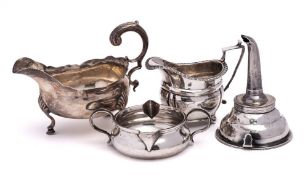 A George III silver sauce boat, maker's mark worn, London,